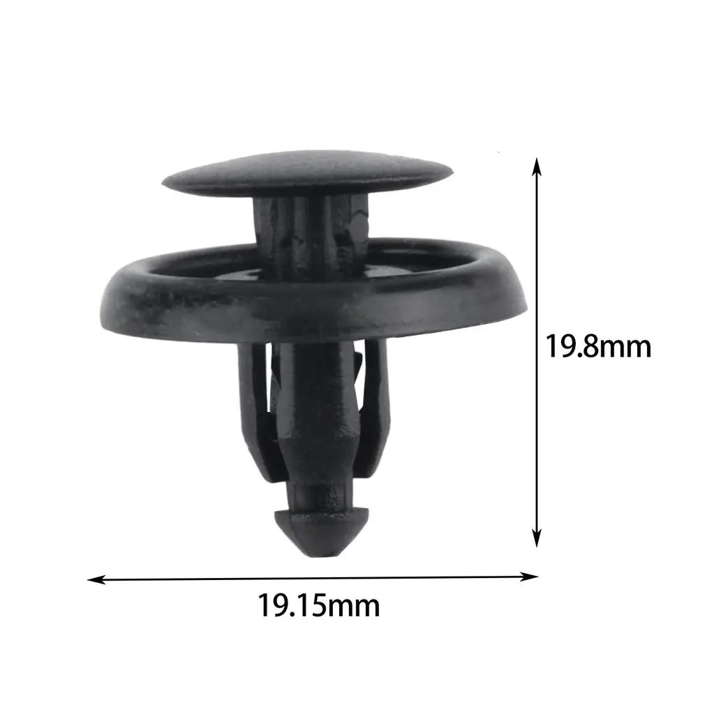

50 Pcs Car Fastener fit 7mm Dia Hole Black Push Retainer Rivets Clips for Toyota Automobile Door Bumper Fender Cover Trim Clip #