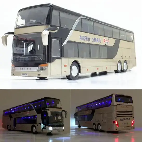 

Sale High quality 1:32 alloy pull back bus model,high imitation Double sightseeing bus,flash toy vehicle, free shipping