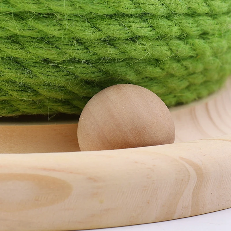 

Cat Scratching Board Cat Toys Wooden Bottom Plate Straw Claw Ball Kitten Cactuses Climbing Frame