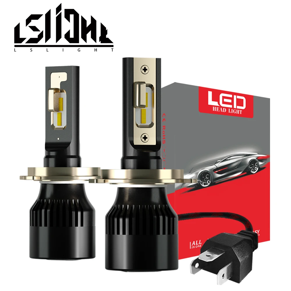LSlight 2X Car headlight Kit H7 led h4 Auto Lights H8 H9 h11 9005 HB3 9006 HB4 LED H1 12V 6000K Car Lamp lampada luces para Bulb