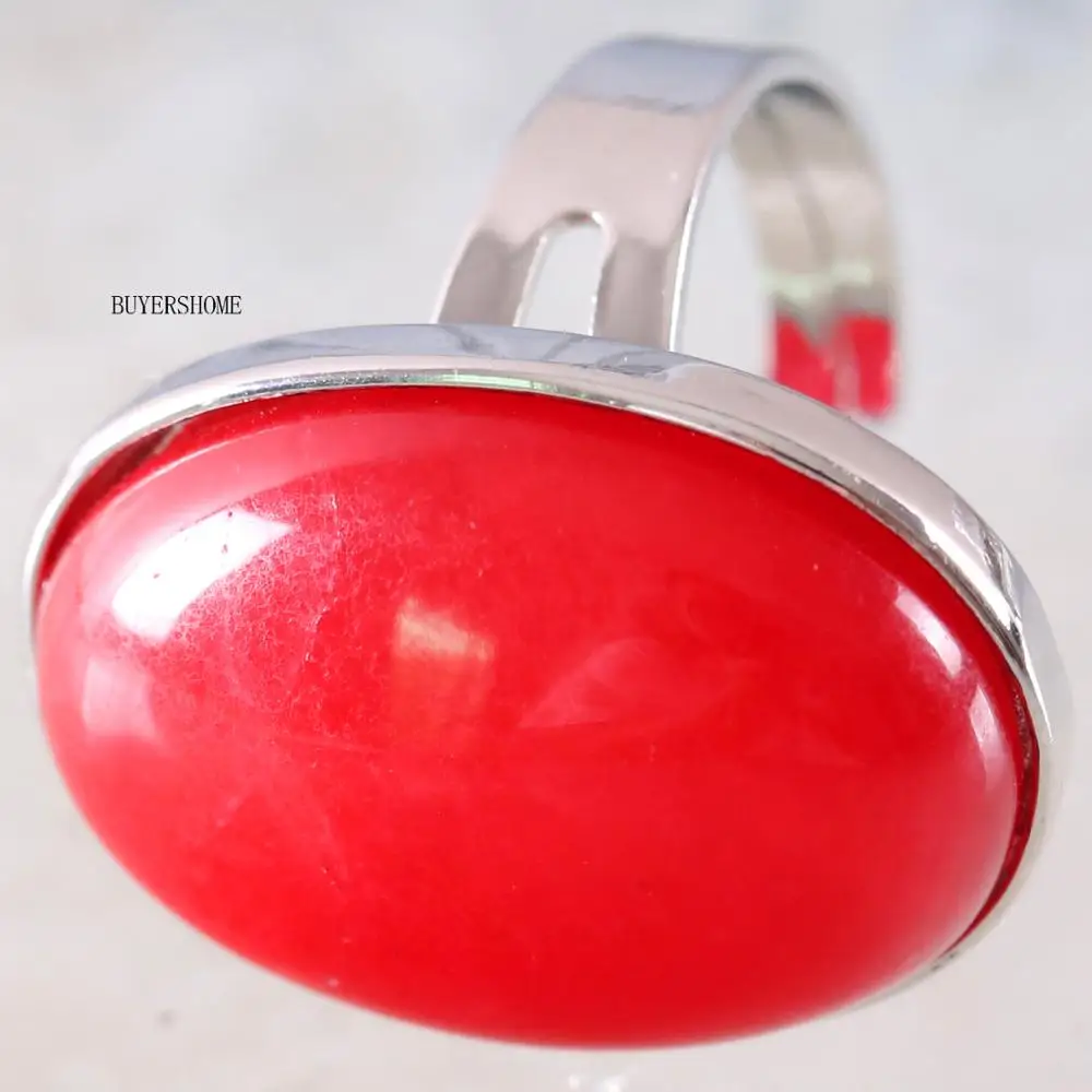 Ring Natural Stone Oval CAB Cabochon Bead Red Jades Finger Jewelry For Men Women Gift Z108 | Украшения и аксессуары