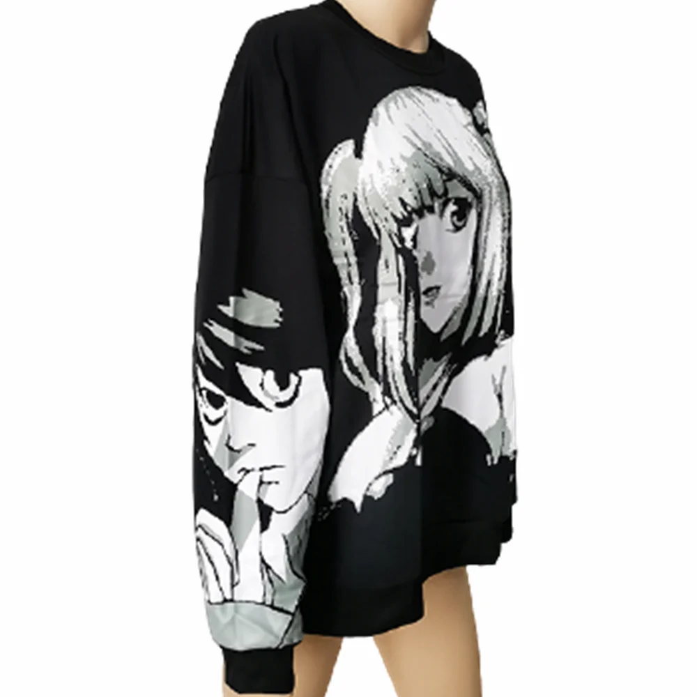 Толстовка Женская в стиле аниме Death Note Свитшот оверсайз с капюшоном униформа