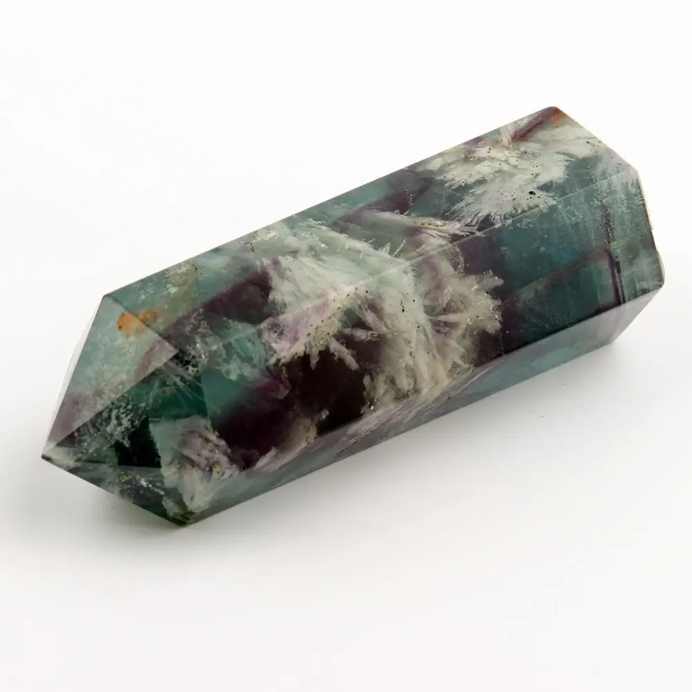 Натуральный 75*20 мм флюорит Вырезка скипетр точки вишня палочка Чакра Исцеление
