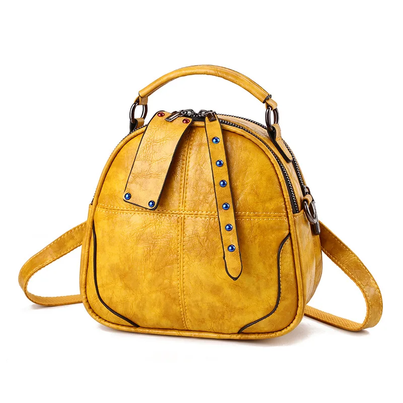 Модный женский мини рюкзак из искусственной кожи школьная сумка через плечо для