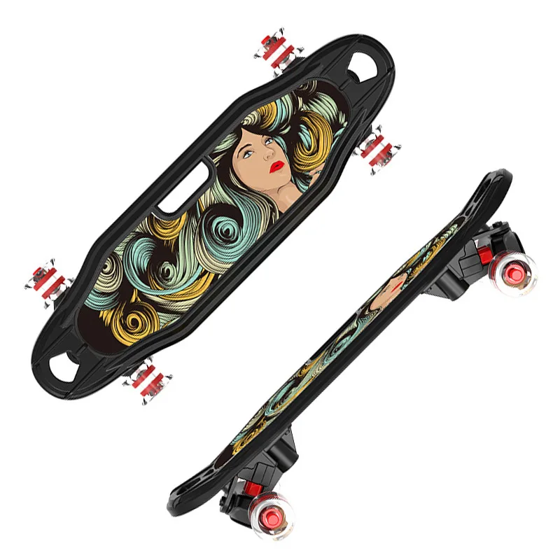 

64.5cm Mini Cruiser Skateboard 25inch Double Rocker Fishboard Deck Adults Big Fish Board Senior Skating Penny Banana Skateboards