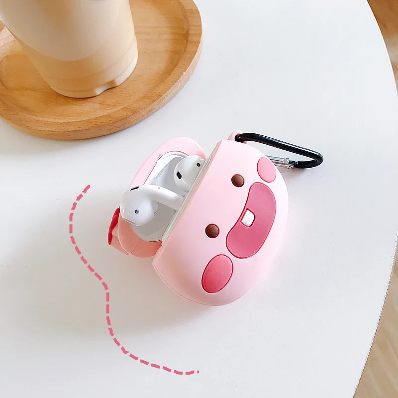 Для AirPod 2 Чехол 3D медовый розовый персиковый мультяшный мягкий силиконовый беспроводной кожухи головных телефонов для Apple Airpods чехол милый чехол Funda