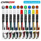 Комплект из 5 мм Предварительно смонтированные светодиоды светоизлучающих диодов 12 В рассеянный F5 микро белый красный зеленый синий желтый оранжевый предварительно смонтированный кабель набор ламп