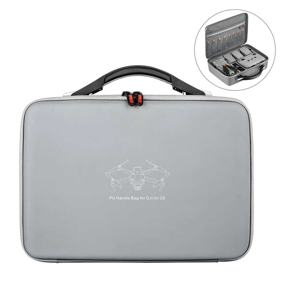 

Drone Accessories Large Capacity Portable Carrying Case Protection PU Waterproof Shockproof Remote Control For DJI Mavic Air 2S
