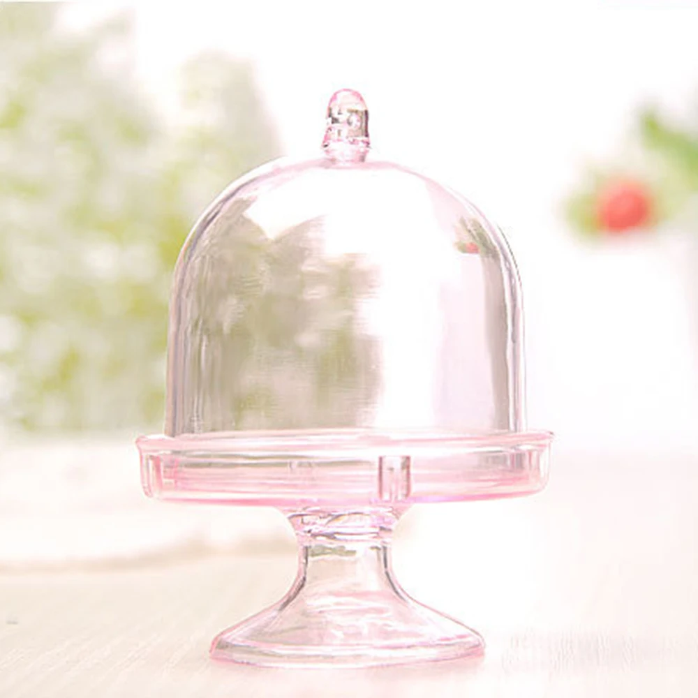 12 шт. креативная прозрачная пластиковая коробка для конфет десертная тарелка PS