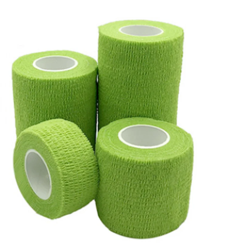 1Pcs Small Green Горячая Распродажа, водонепроницаемая медицинская терапия, самоклеящаяся повязка, мышечная лента, повязка на палец для суставов, набор первой помощи, эластичный бинт для домашних животных, 4 цвета - Цвет: 1Pcs Small Green