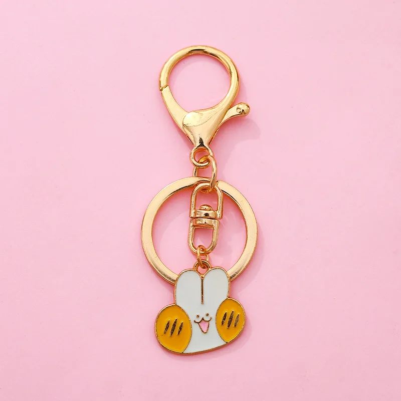 

Art Multicolor Cartoon Style Key Chain Creative Cute Animal Pattern Simple Metal Key Ring Key Holder Key Ring Key Buckle Gift