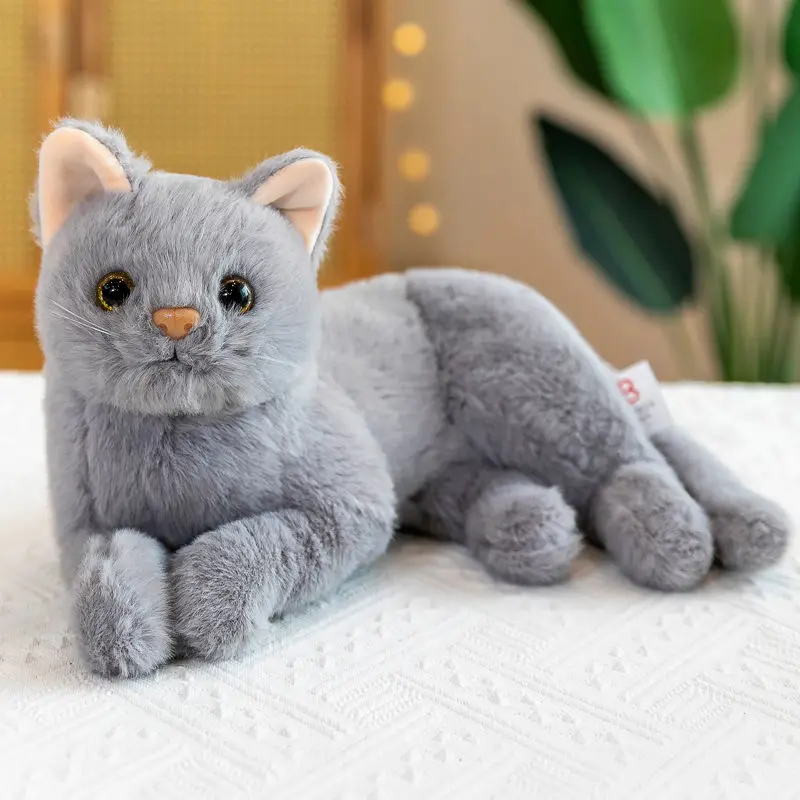 Желтый белый серый кошка имитация плюшевой искусственной кожи мягкие игрушки 28