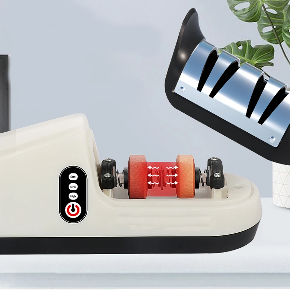 

Electric Sharpener Professional Multifunction USB Charging Sharpening Blade Grinder for Kitchen Household Tool