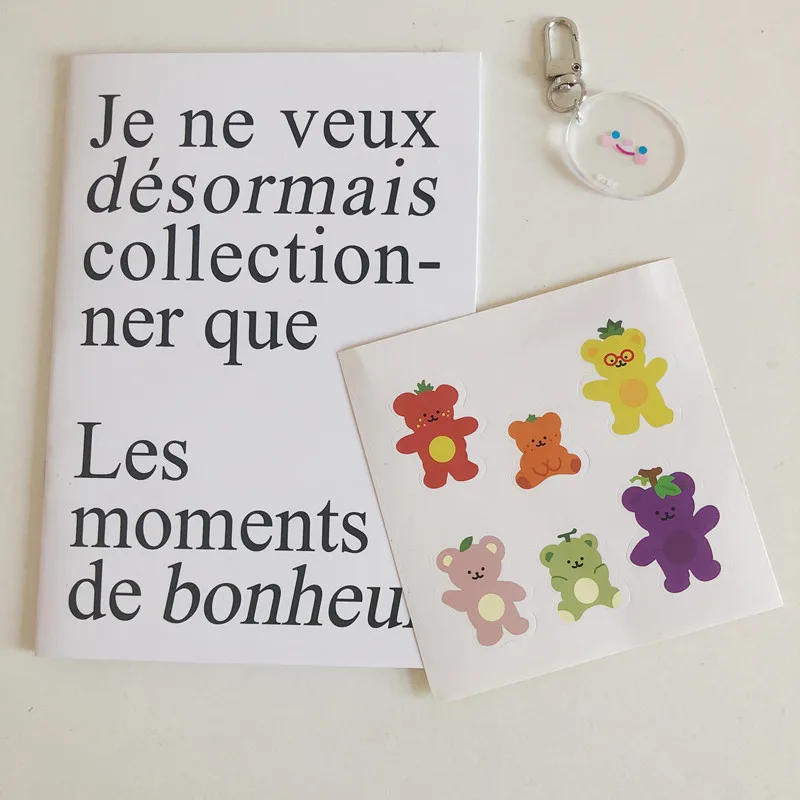 Sandro симпатичная Радужная наклейка с медведем Morandi цветная Геометрическая ручная