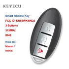 Смарт-ключ Keyecu с дистанционным управлением, 3 кнопки, 315 МГц, ID46, для Nissan Murano, для Infiniti EX35, EX37, FX35, QX50, KR55WK49622