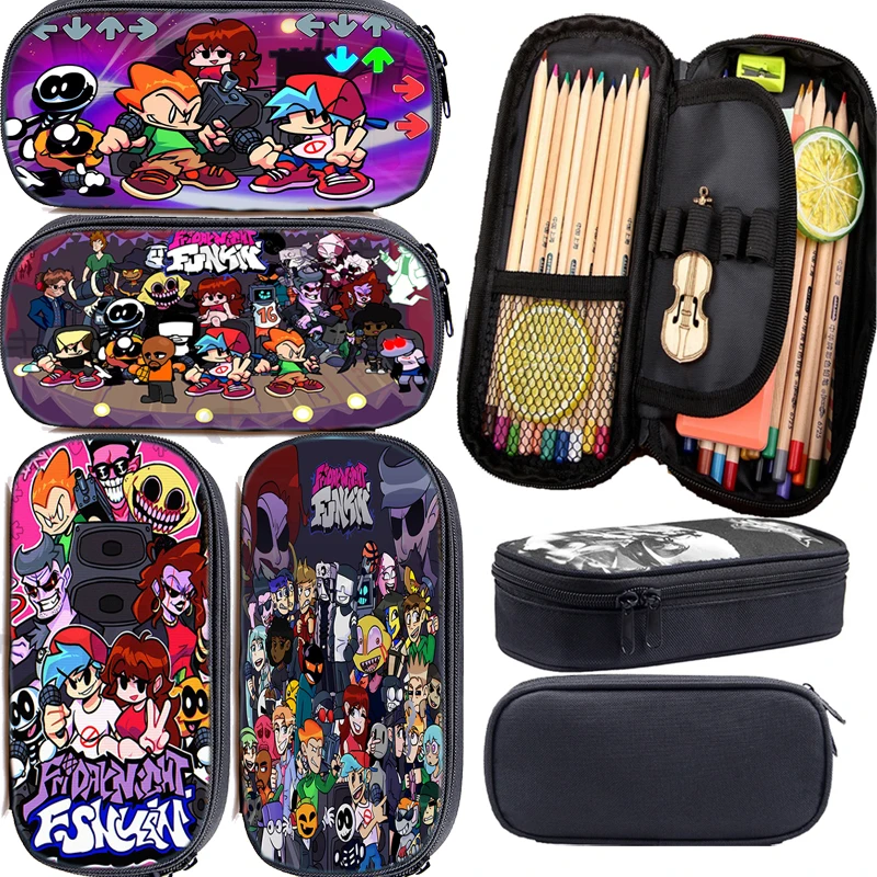 

Multifunction 3D Friday Night Funkin Pencil Bags Game Pencil Case Children Pen Box Storage Pouch Canvas Pencilcase School Box