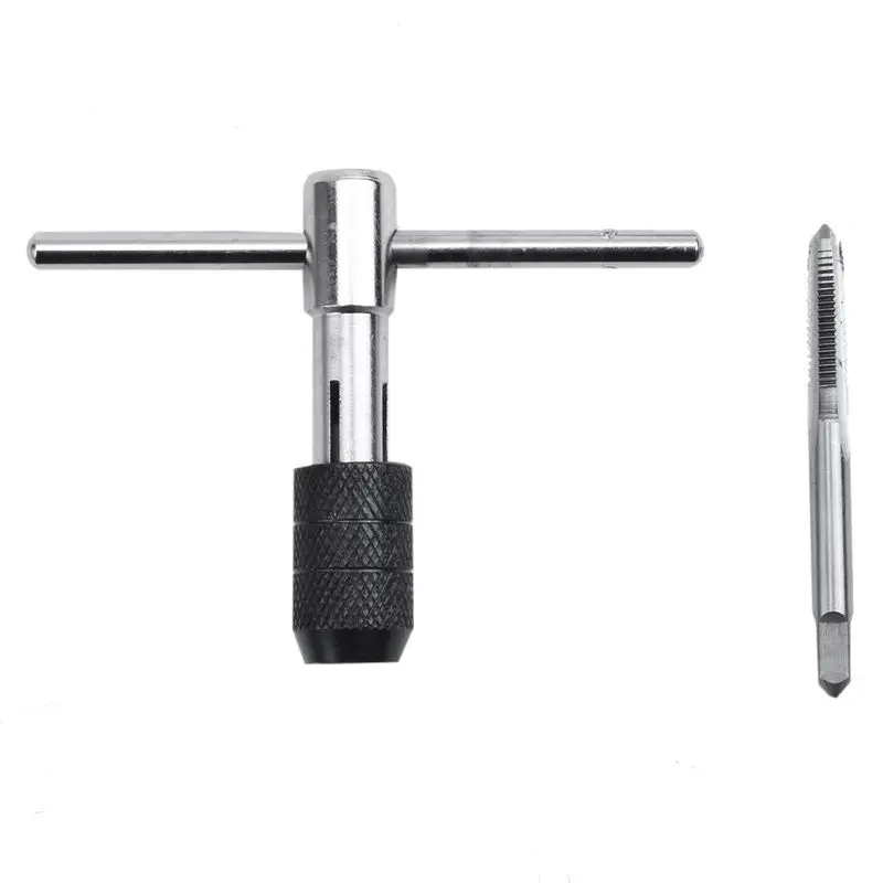 

6pc Tap Wrench T Handle Sure Grip Chuck Metric Set M6 to M12