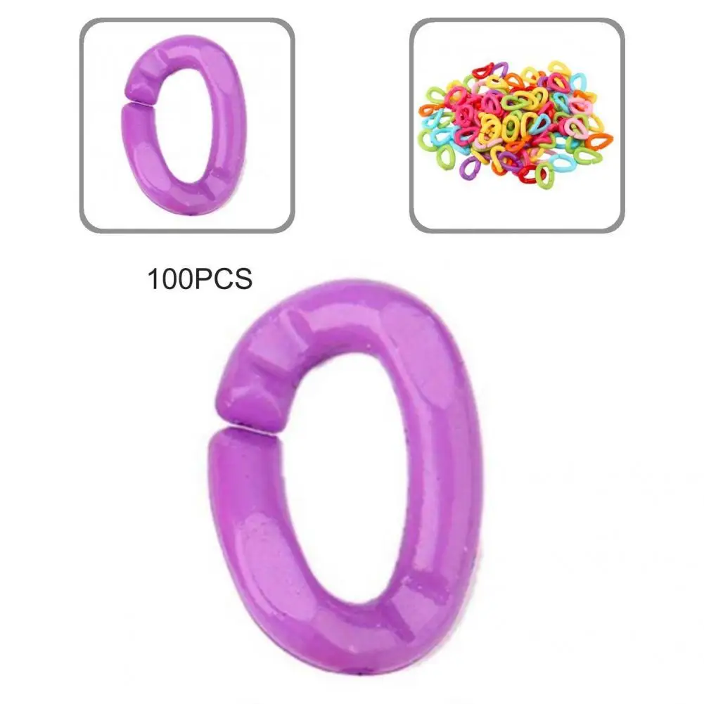 

Exquisite 100Pcs/Pack Functional Plastic Plastic C-link Hook Recreational Chew Toy Long Lifespan for Cockatiel