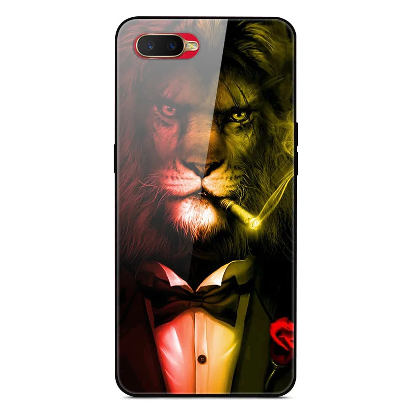 Для Coque Oppo RX17 Neo чехол из закаленного стекла твердая задняя крышка для OPPO RX17 Neo CPH1893 RX17Neo RX 17 Neo чехол силиконовый бампер - Цвет: Чёрный матовый