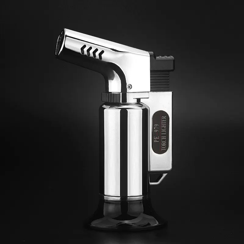 

Metal Lighters Three flames Torch Turbine Lighter Windproof Gas Lighter Spray Gun 1300 C Cigar Butane Lighters Outdoor BBQ