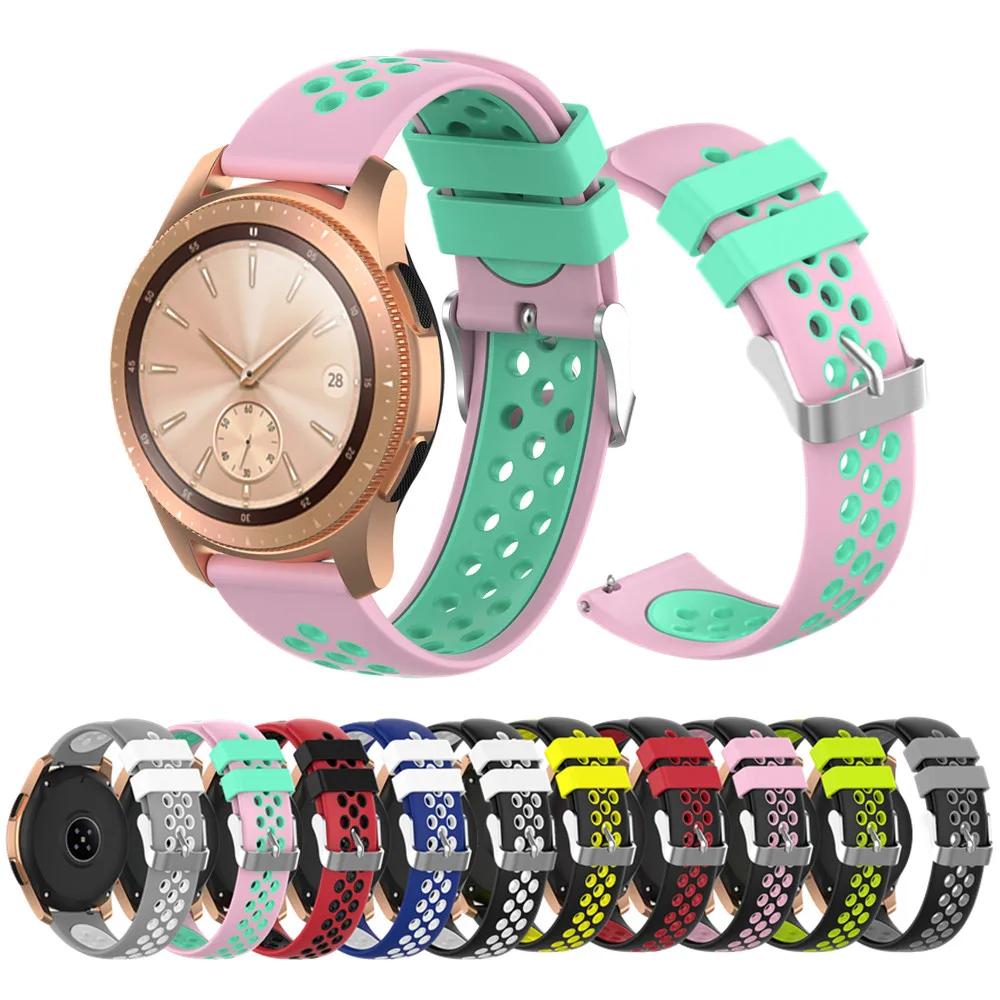 

For Samsung Galaxy Watch 42mm 46mm Bracelet Smart Wristband Strap For Galaxy Active 2/1 Gear Sport / Gear S3 Silicone Watchbands