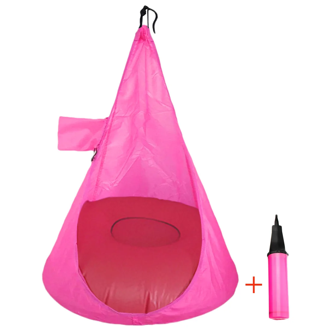 

Swing Pod Children Roof Air Cushion Hammock Chair Courtyard Zipper Hanging Seat Home Space Saving Comfortable Indoor Tree