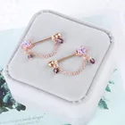 Кольцо для пирсинга сосков в форме звезды, из нержавеющей стали