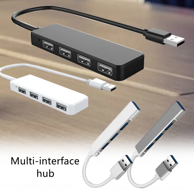 

USB interface 2 Types 4 Colors 4ports Laptop Camera Mouse Plug and Play Docking Station Card Reader Otg Hub