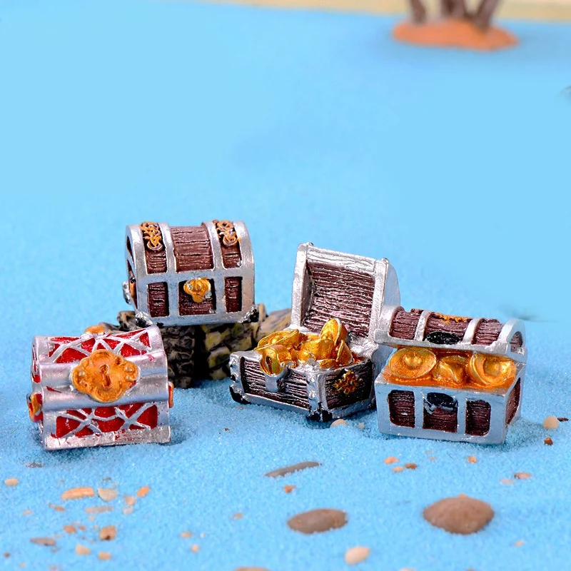 4 шт. сундук с сокровищами античный креативный аквариум для рыб оружие пиратские