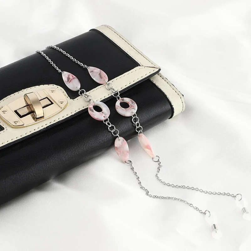 

Sunglasses Masking Chains Women Acrylic Eyeglasses Chains Lanyard Glass 2021 New Fashion Jewelry Bohemia Mask Chain Geometric