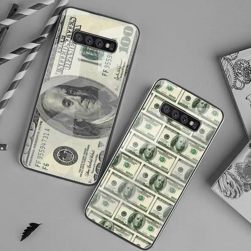 

USAKPGRT Dollar MonopolyS Phone Case Tempered Glass For Samsung S20 Plus S7 S8 S9 S10 Plus Note 8 9 10 Plus