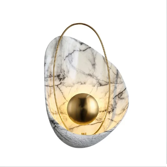 

Postmodern light luxury creative shell pearl wall lamp living room TV background wall lamp Nordic bedroom bedside lamp