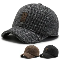 new autumn winter wild thick warm hat dad hats outdoor cashmere woolen knitted earmuffs women men golf cap baseball caps cp167