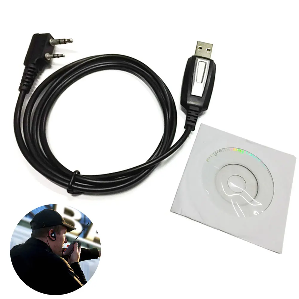 1 м 2 Pin аксессуар для UV5R USB радио Кабель программирования линия с диском Quansheng PUXING