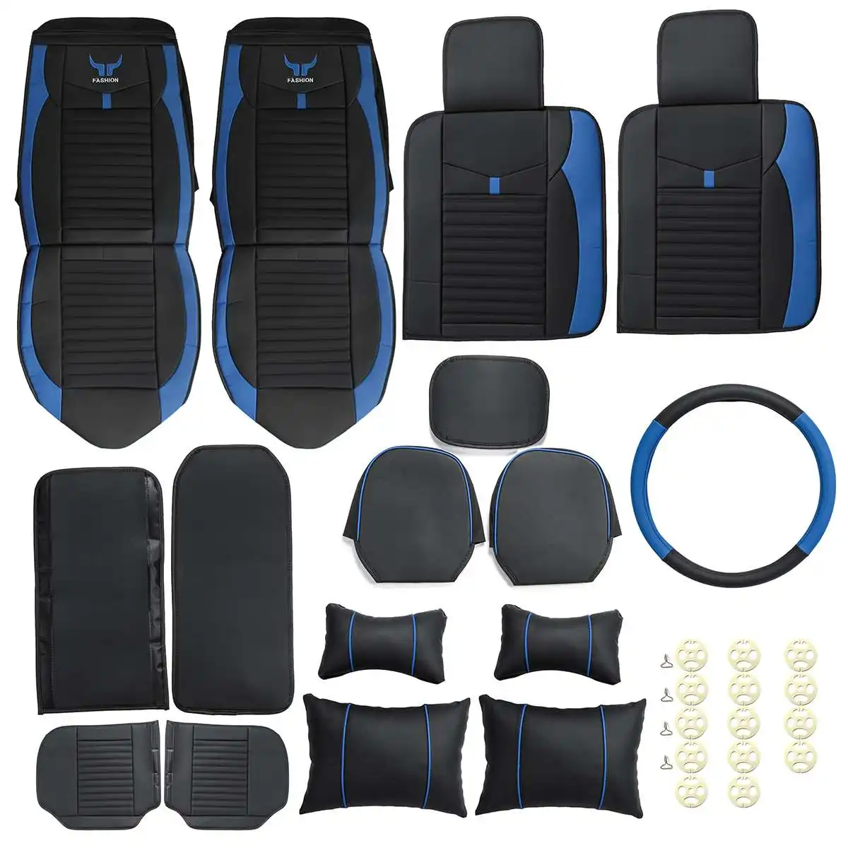 

Luxury PU Leather Car Seat Covers Universal Whole Surrounding Design Auto Seat Cushion Protector for Auto Interior Truck SUV Van