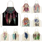 1 шт., кухонные фартуки с узором в виде перьев, 53 х65 см