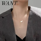 Женское колье с крыльями ангела WANTME, из серебра 925 пробы