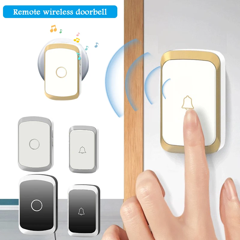 Беспроводной дверной звонок Водонепроницаемый 300 м дистанционный ЕС