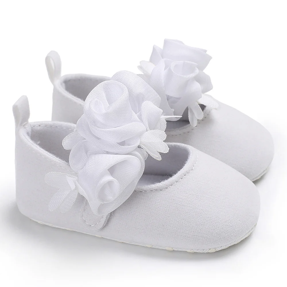 Zapatos de beb&eacute; reci&eacute;n nacido, primeros pasos, mocasines de ante, Princesa, encaje, flor, suela suave, antideslizante, para cuna-2