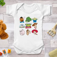 toy story disney summer new style baby one piece short sleeved newborn clothes climbing clothes white romper dropship