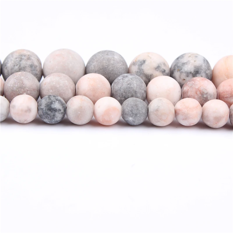 

Natural Jewellry Frosted Zebra Loose Bead 4 / 6 / 8 / 10 / 12MM Suitable For Jewelry Making DIY Bracelet Necklace