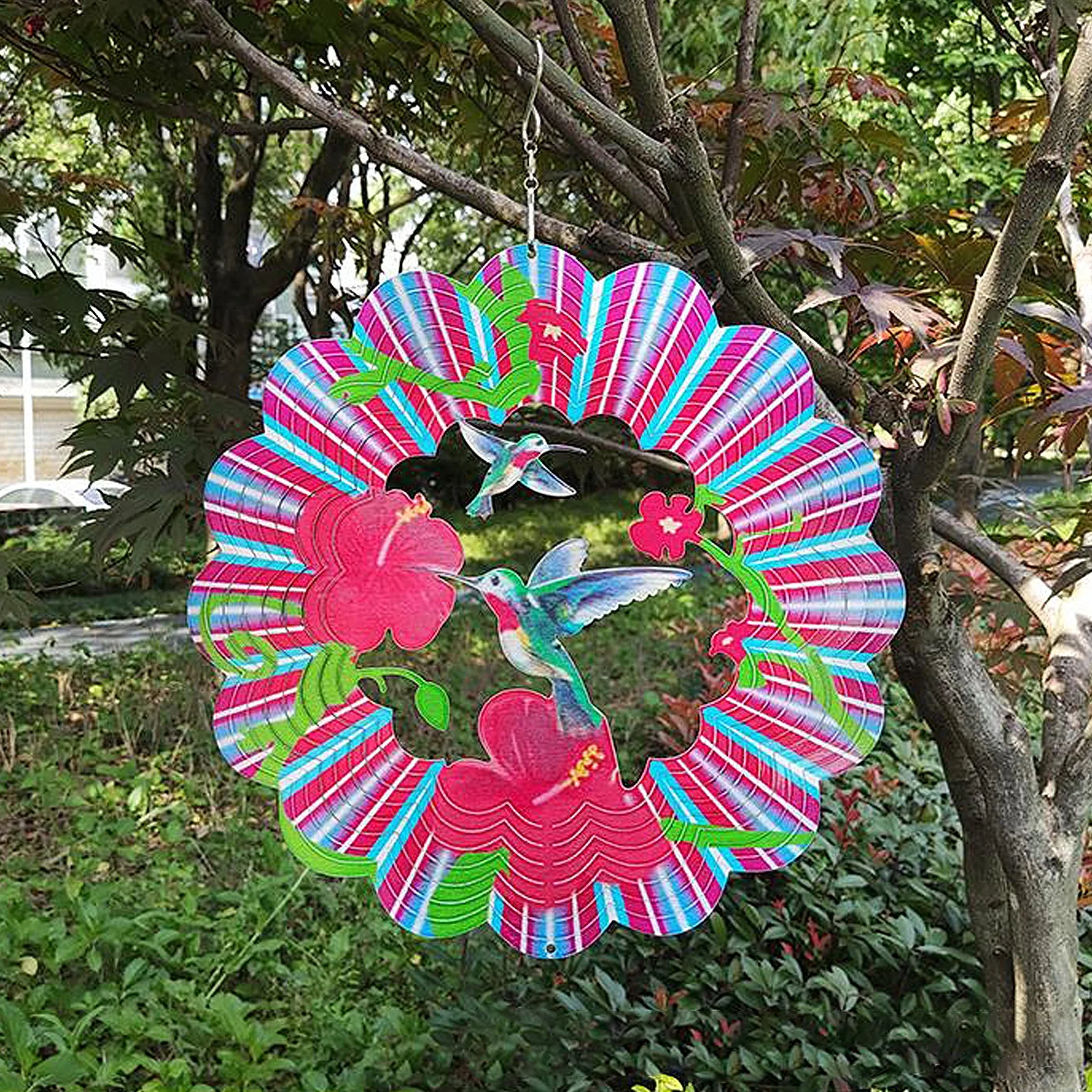 

Wind Chimes Metal Sheet Wind Chime Outdoor Wall Hanging Garden Balcony Yard Decor Ornaments Parents Gifts