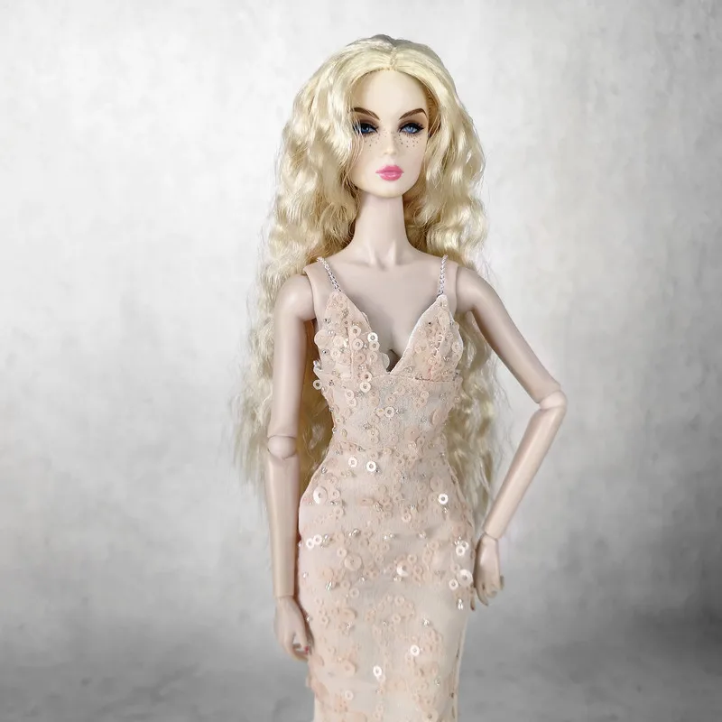 T02-X506-3 Blyth st Doll clothes 1/3 1/4 bjd 1/6 dolls Accessories custom made Pink sequin Camisole dress 1pcs | Игрушки и хобби