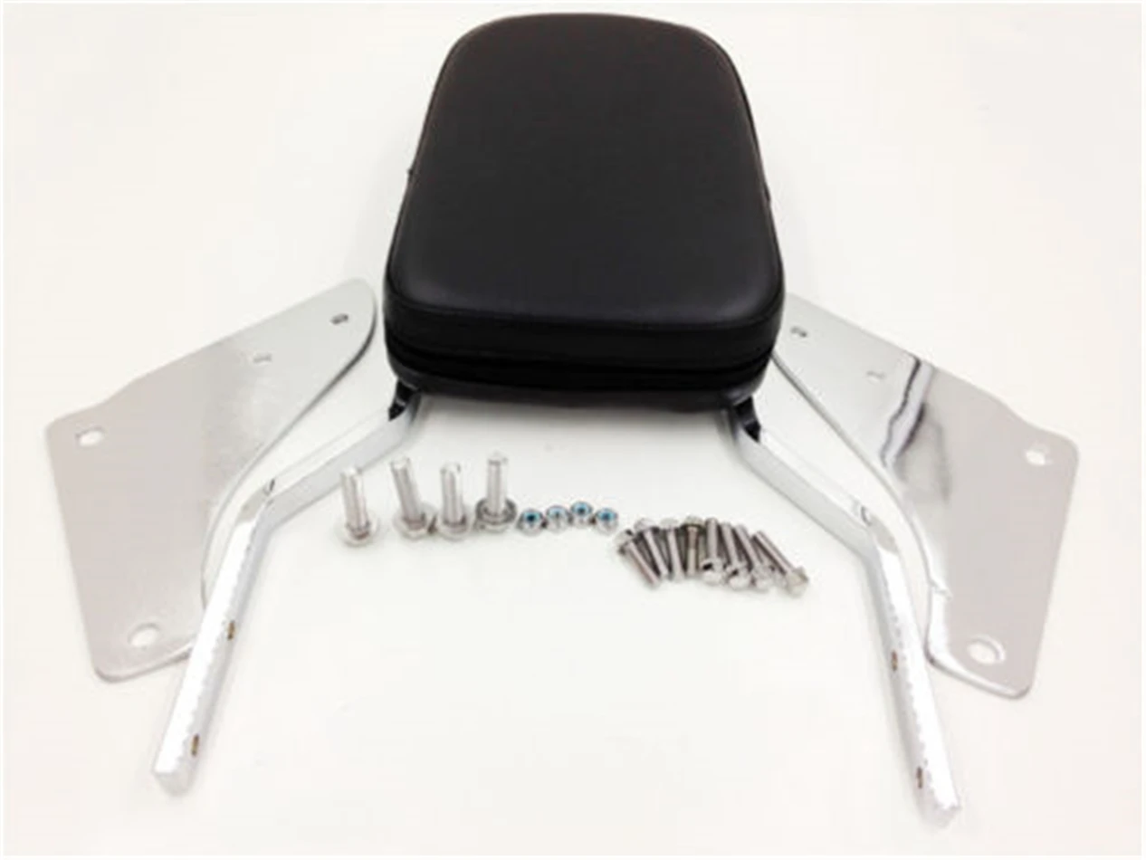

New Type Skull Backrest Sissy Bar Leather Pad Chrome For Honda Shadow ACE 1100