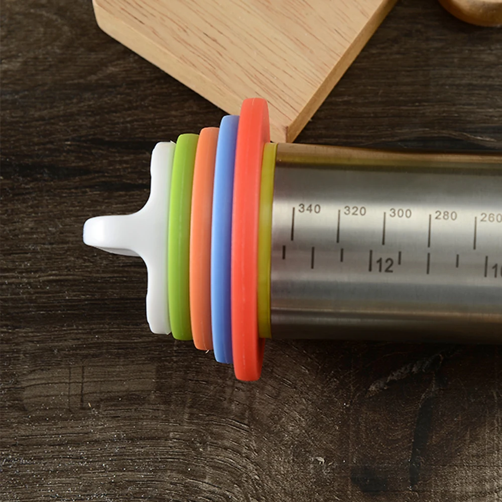 Регулируемый Скалка из нержавеющей стали Рождественский коврик для теста