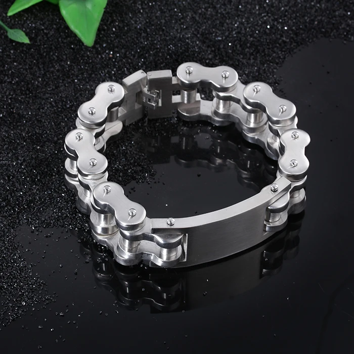 

Hologram bracelets gift Hot sale Men Bracelet silver color Authentic stainless steel Gold punk jewelry in jewelry Christmas SALE