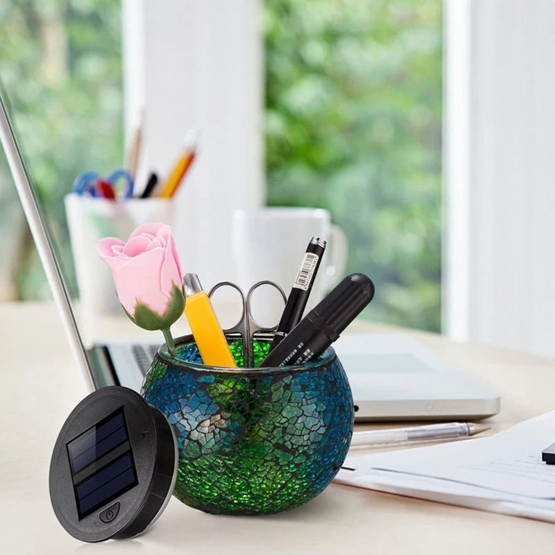 Мозаичная светодиодная стеклянная Настольная лампа с изменением цвета на