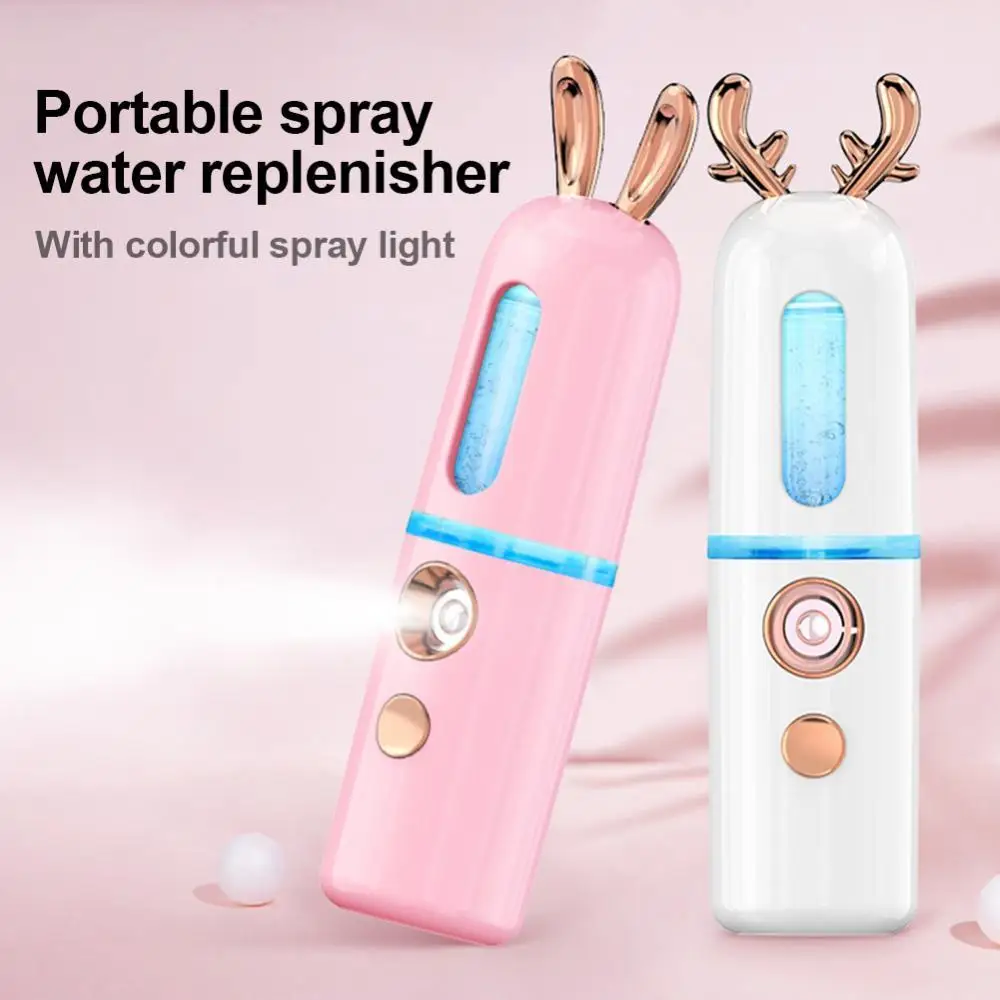 

Dropshipping Deer/Rabbit Design Facial Humidifier Portable Cartoon USB Charging Air Facial Humidifier Moisturizing Mist Sprayer