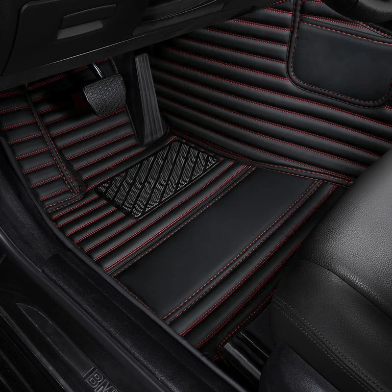 

Black Thicken Leather car floor mat For dodge journey caliber challenger ram 1500 durango nitro rugs carpets accessories