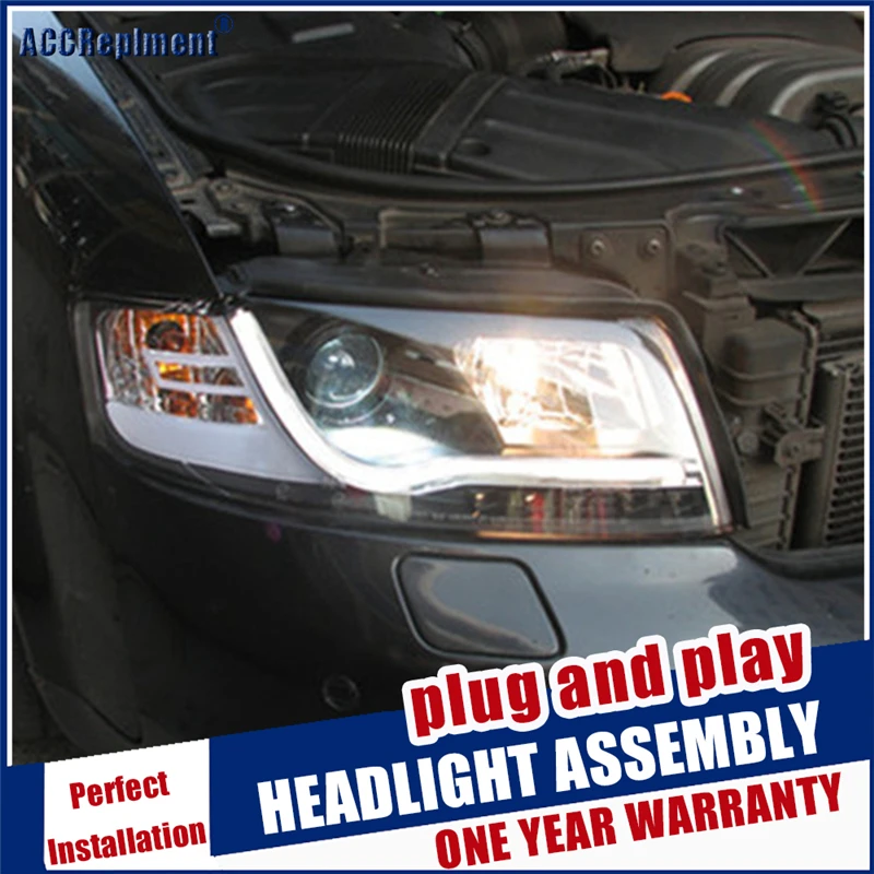 Автомобильный Стайлинг светодиодный налобный фонарь для A4 B6 головной светильник